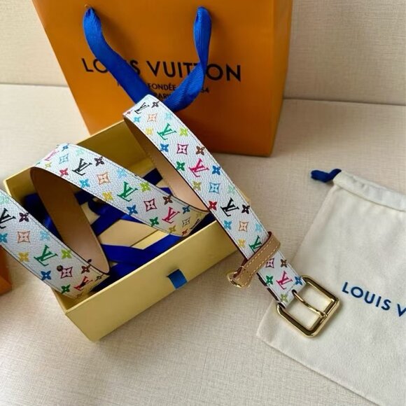 Louis Vuitton White and Gold Women's Belt - Picture 3 of 4